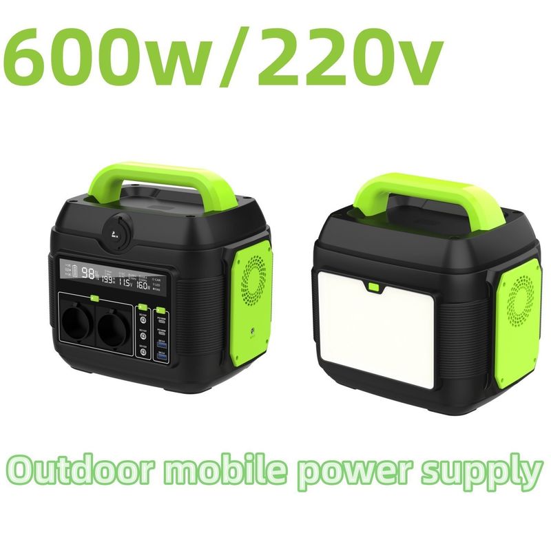 300W 600W 1200W แบตเตอรี่ลิเดียม สถานไฟฟ้าพกพา เครื่องผลิตพลังงานแสงอาทิตย์สําหรับฉุกเฉินในบ้าน