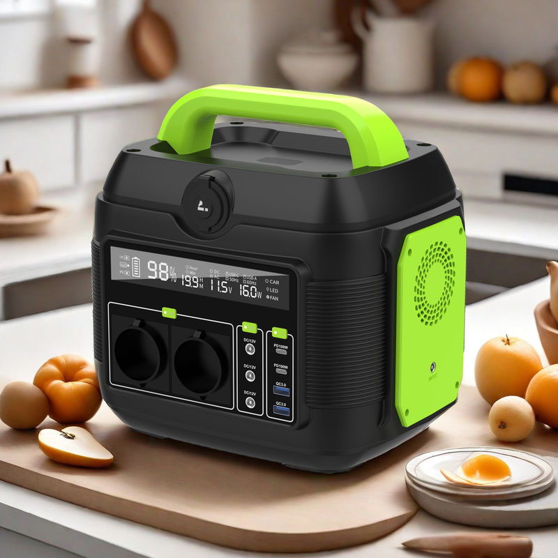 โรงไฟฟ้าพกพา 600W สําหรับกิจกรรมกลางแจ้งรองรับอุปกรณ์ 220V MPPT เป็นแบตเตอรี่ลิเดียม