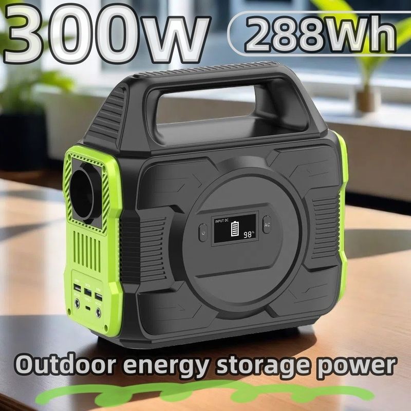 โรงไฟฟ้าพกพาขนาดสูง 300W พร้อมเซลล์แสงอาทิตย์