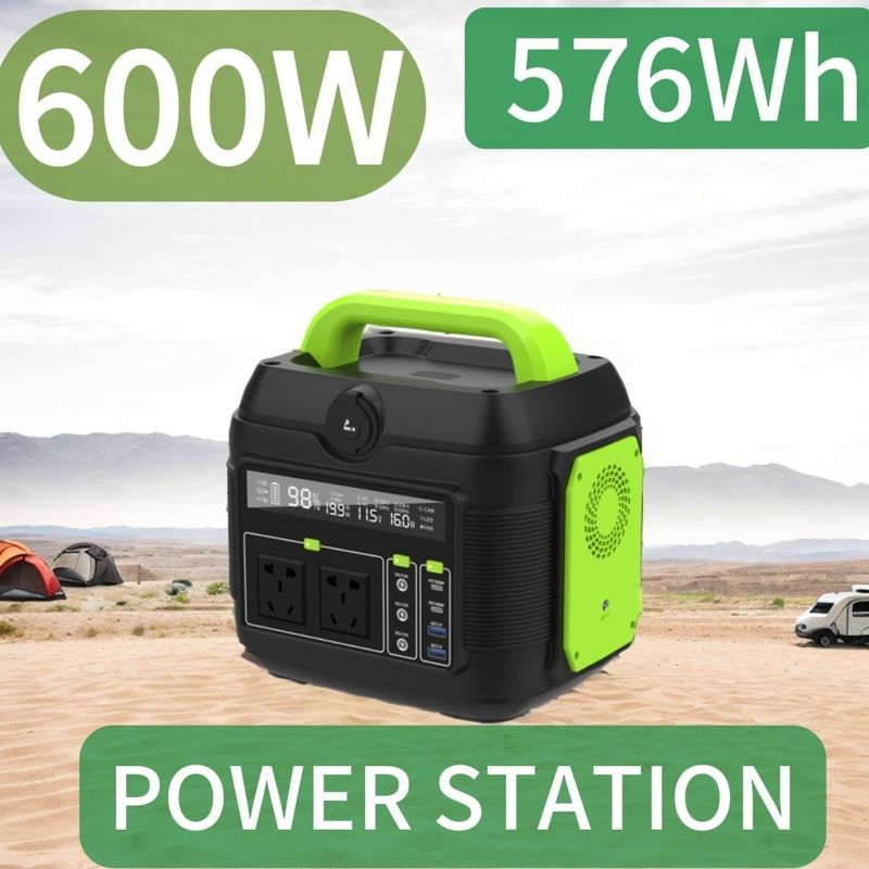การป้องกันวงจรสั้น เครื่องผลิตพลังแสงอาทิตย์พกพา 600W สําหรับพลังงานฉุกเฉินรถค่าย