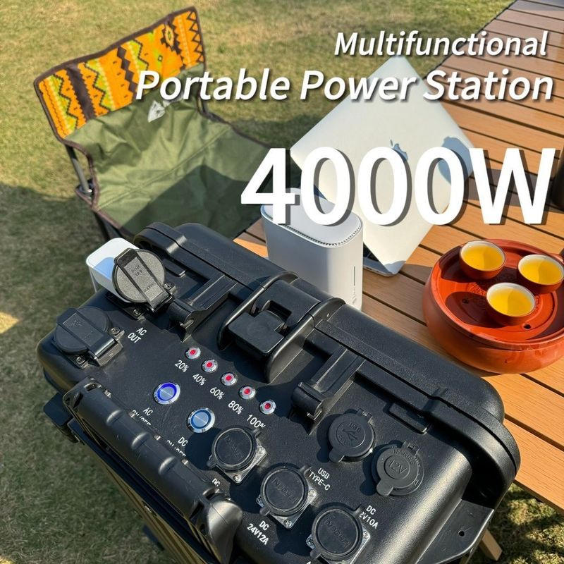 ธนาคารชาร์จพลังแสงอาทิตย์ 4000W สําหรับแคมป์และบ้าน แรงสํารอง แอคซี Output Current 15A Max