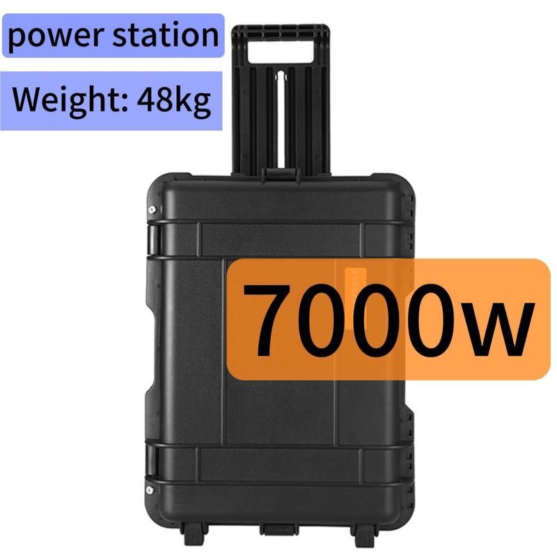 ตลาดอเมริกาเหนือ เครื่องผลิตพลังแสงอาทิตย์แบบพกพา 7000W พร้อมผลิตคลื่นไซน์บริสุทธิ์