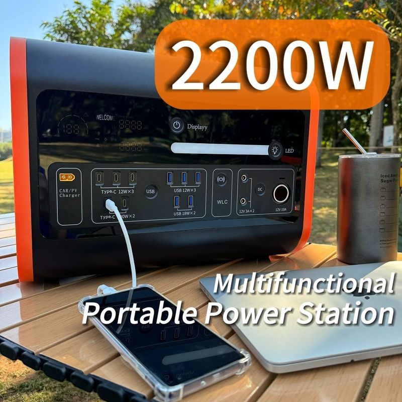 25 กิโลกรัม LiFePO4 2200W 2500W 2000W โรงไฟฟ้าพกพาสําหรับการเก็บพลังงานฉุกเฉินในกลางแจ้ง