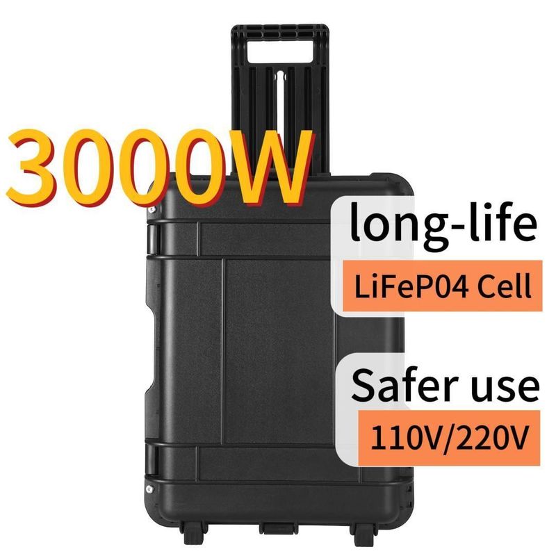 โรงไฟฟ้าพกพา 3000W กันระเบิด เครื่องผลิตพลังงานแสงอาทิตย์กลางแจ้ง 3000wh