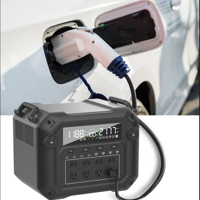 3600W สาธารณรงไฟฟ้าแบบพกพาที่มีคลื่นไซน์บริสุทธิ์ LiFePO4 เซลล์เอเนอร์จี สะสม BMS แบตเตอรี่