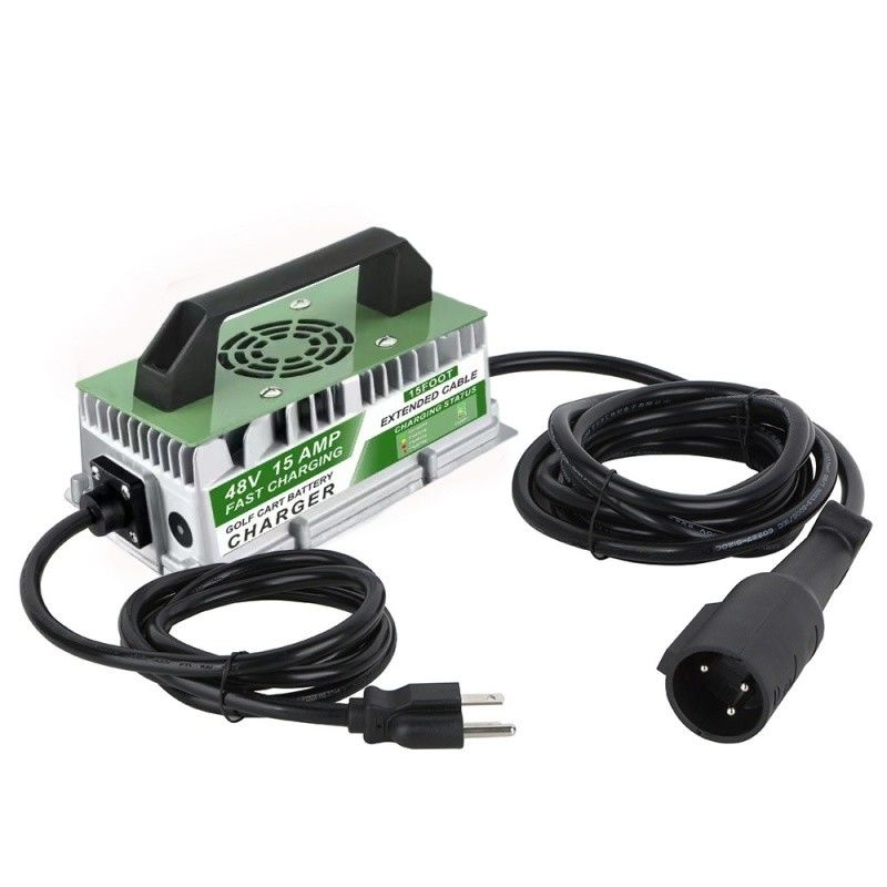 เครื่องชาร์จไฟฟ้า LiFePO4 ที่กันน้ํา IP67 800W เครื่องชาร์จไฟฟ้าที่เร็วแบบสมาธิ สําหรับรถยก / คาร์ตกอล์ฟ