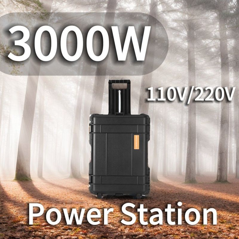 LT-30 สถานีไฟฟ้าพกพากลางแจ้ง 3000W พร้อมไม้ถอนและแบตเตอรี่ LiFePO4