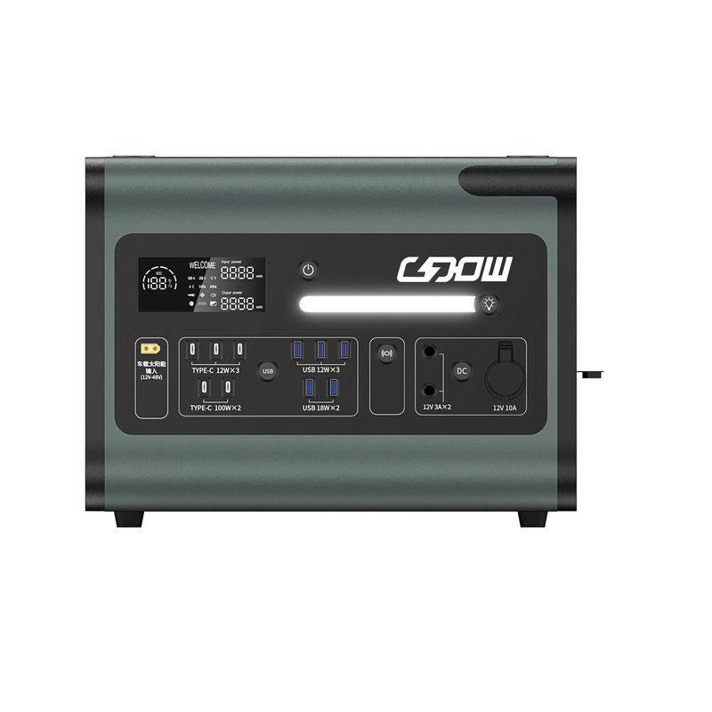 LiFePO4 แบตเตอรี่ลิธีਅਮ 2200W AC โจ๊กเนอร์แสงอาทิตย์ สถานไฟฟ้าพกพาสําหรับฉุกเฉิน