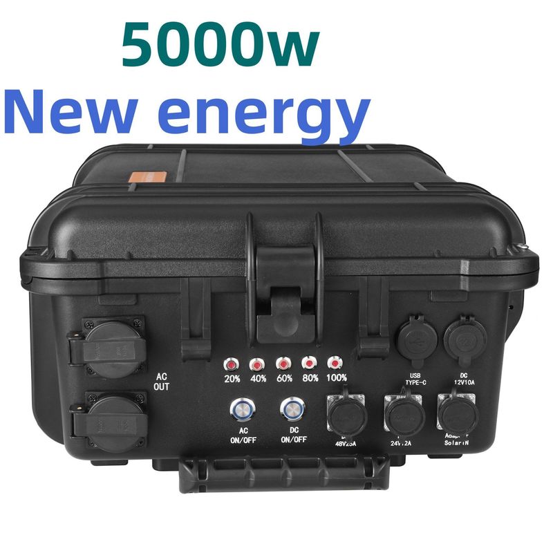 พลังงานสูงสุด 8000W LiFePO4 แบตเตอรี่ลิเดียม สถานที่พลังงานพกพาสําหรับแคมป์กลางแจ้ง