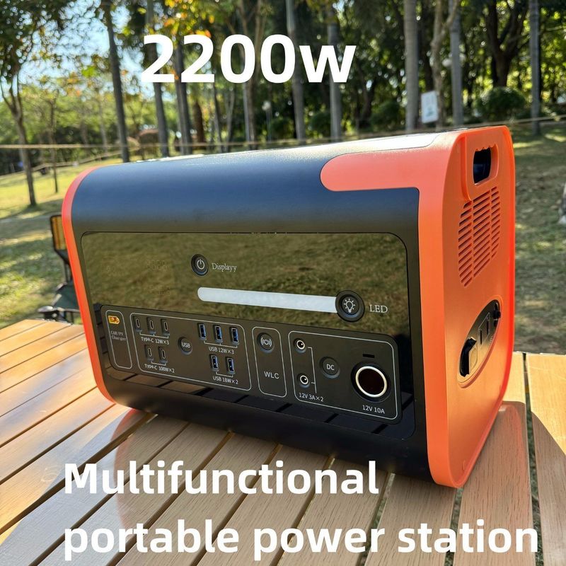 เครื่องผลิตพลังแสงอาทิตย์ 2200W สําหรับการชาร์จเร็วและการชาร์จไร้สายในสถานการณ์ฉุกเฉิน