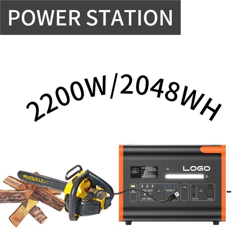เครื่องกําเนิดไฟฟ้าเคลื่อนที่พกพา 1500W โรงไฟฟ้าพลังแสงอาทิตย์ ชาร์จเร็ว จําหน่ายไฟฟ้าไม่หยุด