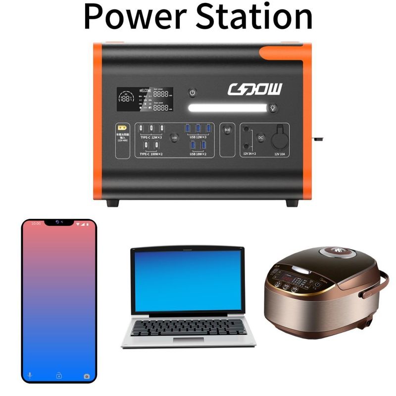 2000W 3000 Cycle Life Solar Generator สําหรับพลังงานเคลื่อนไหวกลางแจ้งในตลาดเอเชียตะวันออก