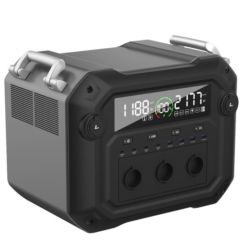 1200W ชาร์จ 2500W เครื่องผลิตพลังแสงอาทิตย์พลังงานสูง สําหรับโรงไฟฟ้าพกพาในครัวเรือน