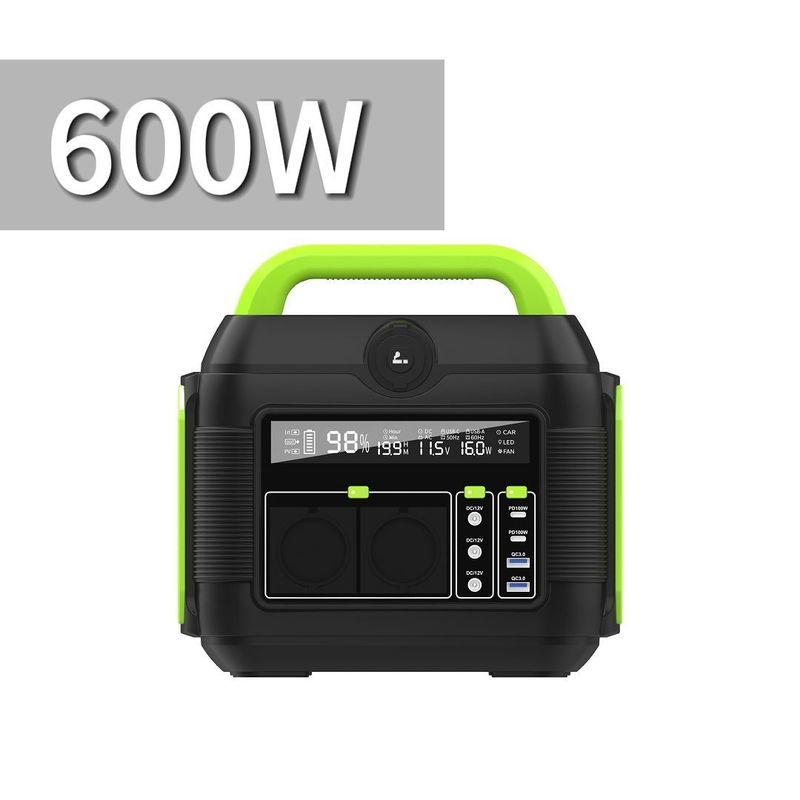 Nextgreenergy แบตเตอรี่แสงอาทิตย์พกพา 600W สําหรับแคมป์และการเดินทาง แบตเตอรี่ถอดออก อาจไม่