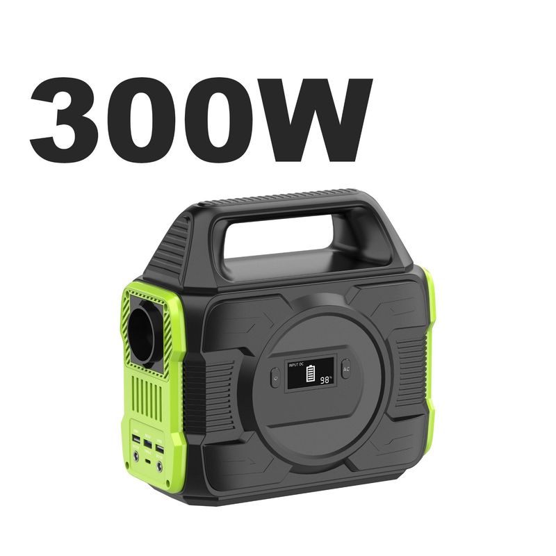 โรงไฟฟ้าพกพา 300W โพลีเมอร์ เซฟแบตเตอรี่เก็บของ แหล่งไฟฟ้าชาร์จแสงอาทิตย์