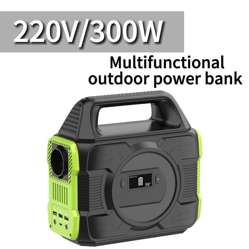 300W 220V แหล่งชาร์จแสงอาทิตย์ เหรียญสมบัติสําหรับบ้าน แคมป์ฉุกเฉิน แบตเตอรี่ลิตยูม พกพา