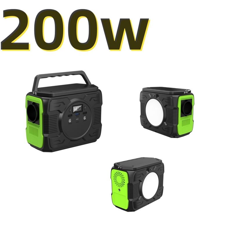 โรงไฟฟ้าฉุกเฉิน 200W โป้พลังงานพลังงานพกพาสําหรับกิจกรรมกลางแจ้ง
