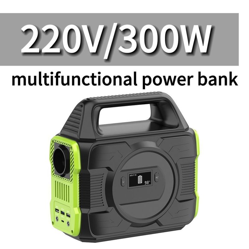 โรงไฟฟ้าพกพา 110V 220V 300W ที่สามารถนําไปใช้ใหม่ได้ เครื่องผลิตพลังงานแสงอาทิตย์ แบงก์พลังงาน