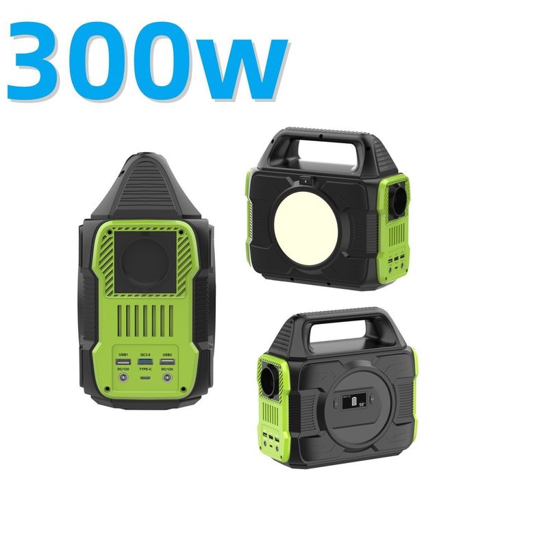 โรงไฟฟ้าพลังแสงอาทิตย์ 300W แบตเตอรี่ 80000mAh พกพาสําหรับแคมป์กลางแจ้ง