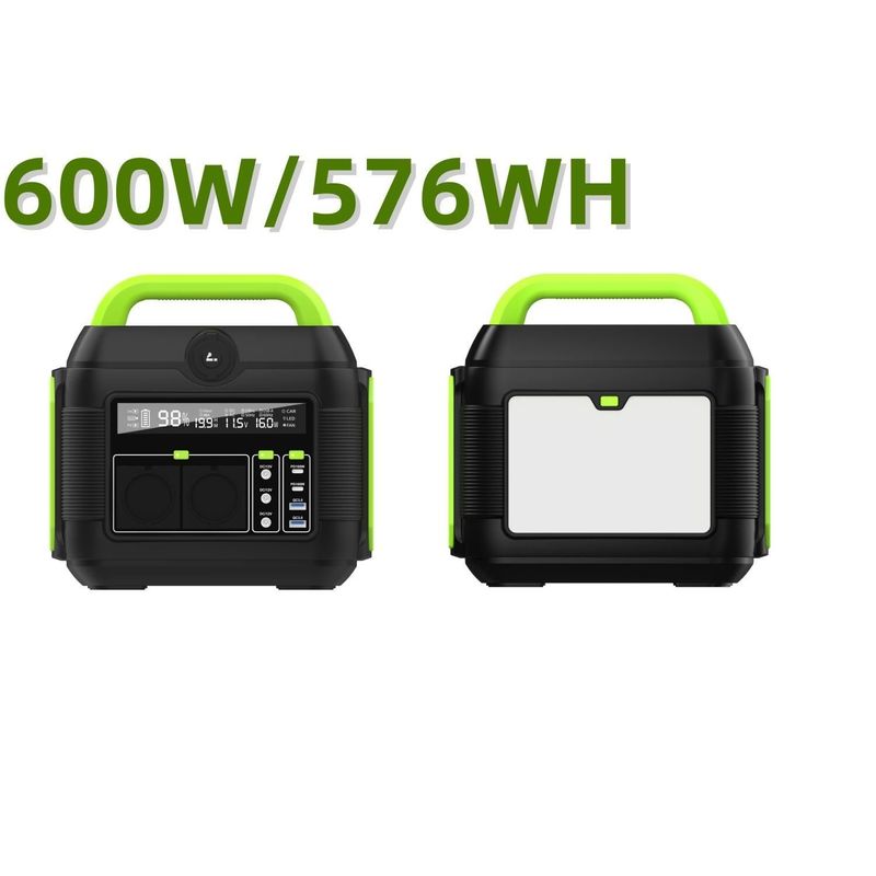 600W AC110V AC220V แบตเตอรี่ลิเดียม แพ็ค สถานที่พลังงานแสงอาทิตย์พกพาสําหรับรถแคมเปอร์และ RV