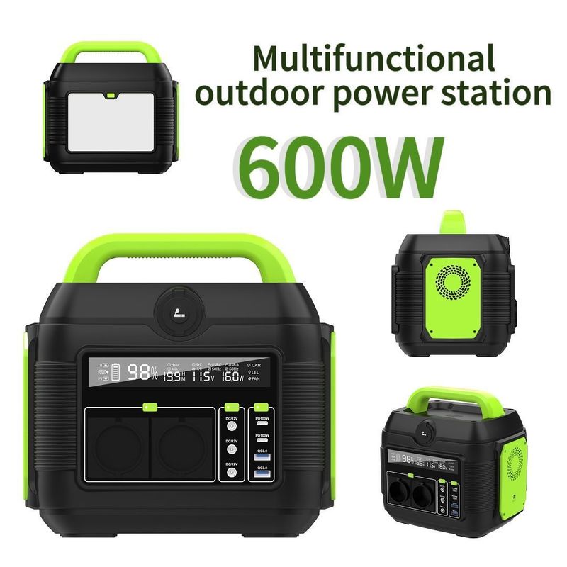 มาตรฐานยุโรป 220V 600W พกพา แหล่งเก็บพลังงานแสงอาทิตย์ แบตเตอรี่ แพวเวอร์แบงค์สําหรับการเดินทาง