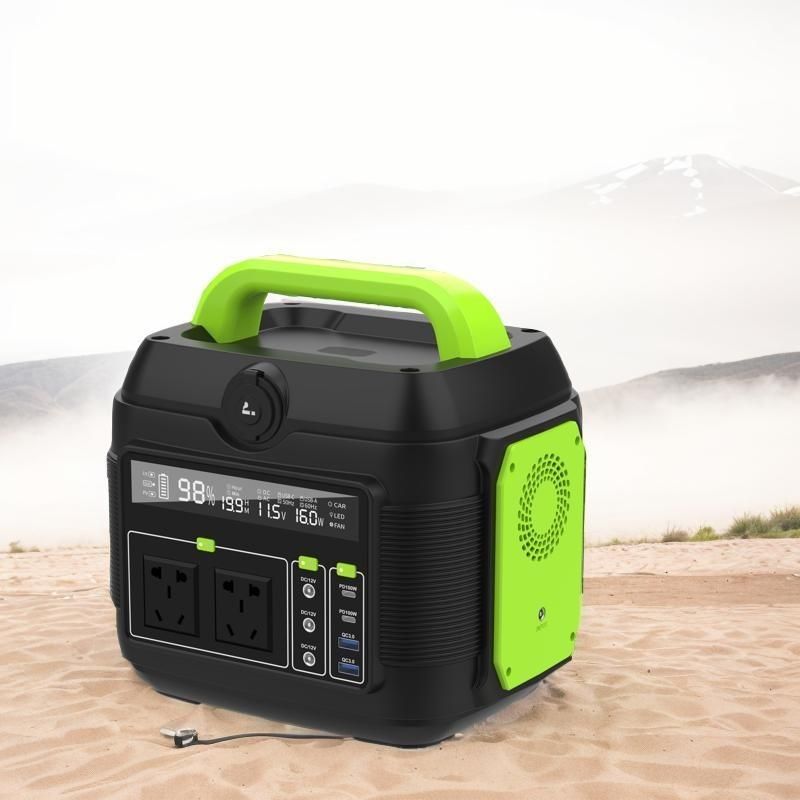 เครื่องกําเนิดฉุกเฉินในบ้านกลางแจ้งแบบพกพาพลังงานสูง 600W พร้อมแบตเตอรี่ถอดได้ ไม่อาจ