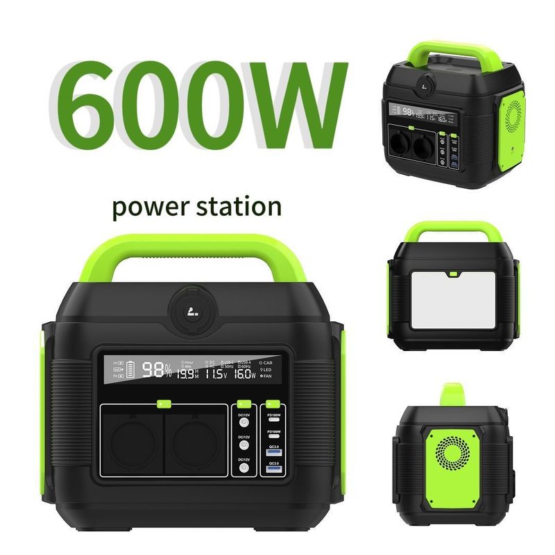 เครื่องผลิตพลังงานแสงอาทิตย์กลางแจ้ง 600W ธนาคารพลังงานพกพาสําหรับโทรศัพท์มือถือ Laptop Camping