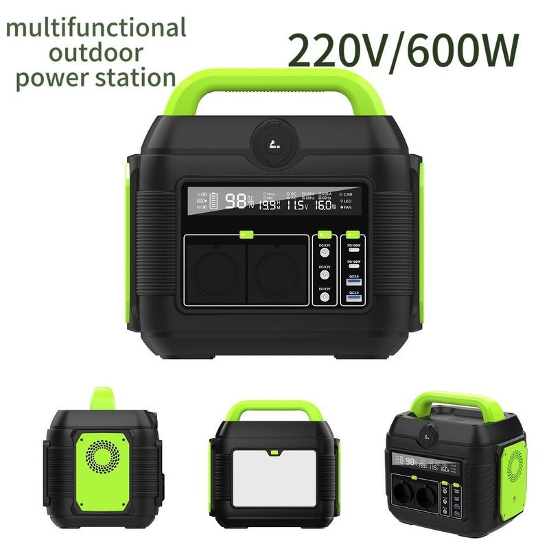 600W แบตเตอรี่ลิตยูม พลังงานแสงอาทิตย์ภายนอก พลังงานเก็บพลังงาน