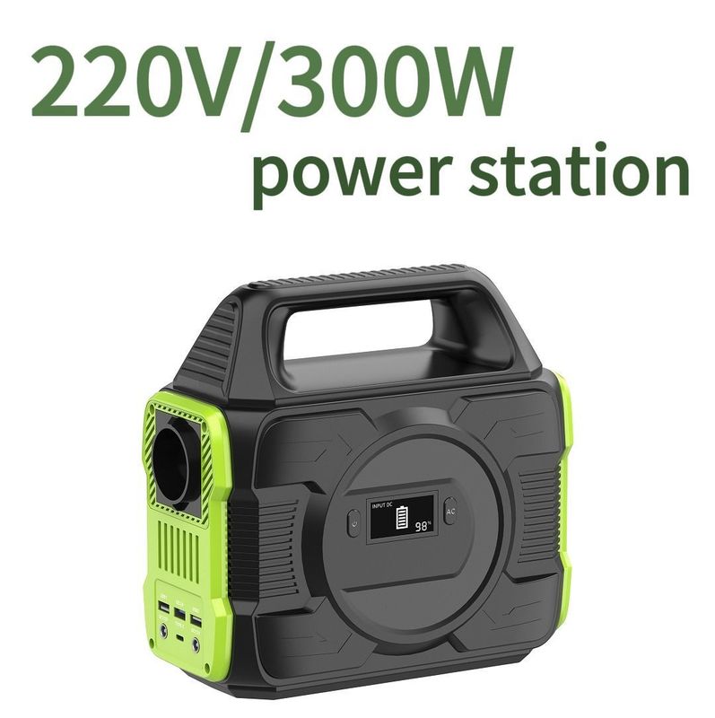 สีที่สามารถปรับแต่งได้ แบตเตอรี่พกพา 300W แบตเตอรี่พลังงานสําหรับแสงอาทิตย์ 110V 220V ลิทธิียม