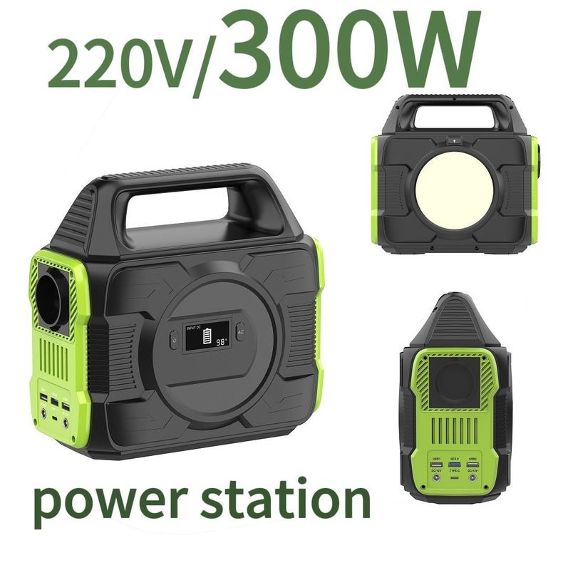 300W แบตเตอรี่พกพาหลายประการ สถานไฟฟ้าพลังแสงอาทิตย์สําหรับการเก็บพลังงานในการตั้งแคมป์