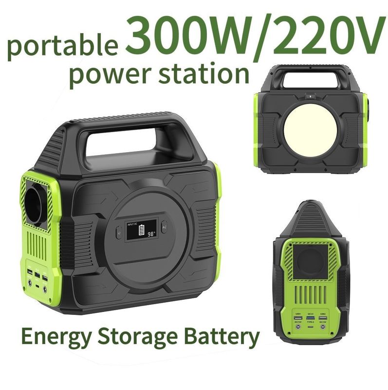 300W Custom Power Bank สําหรับ BMS Outdoor Mobile Energy Storage Power Station สามารถนําไปใช้ใหม่ได้