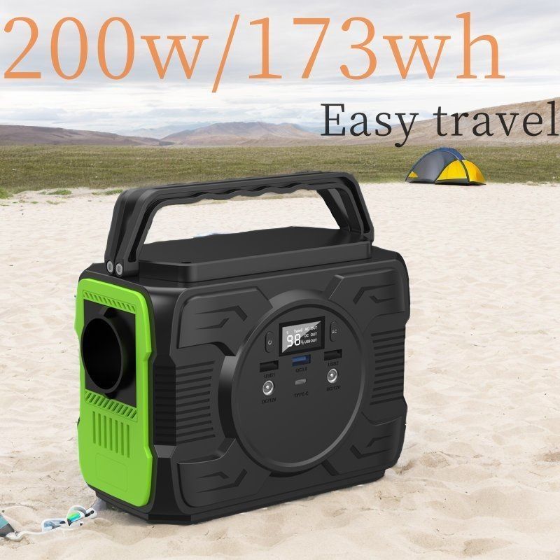 ค่ายฉุกเฉิน โรงไฟฟ้า 200W พร้อมแบตเตอรี่ LiFePO4 และเครื่องผลิตพลังแสงอาทิตย์พกพา