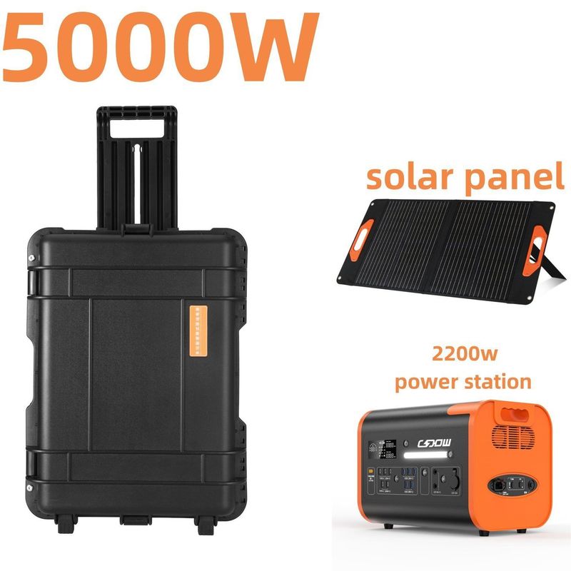 เครื่องผลิตพลังงานแสงอาทิตย์พกพาขนาดสูง 8000W สําหรับกิจกรรมกลางแจ้ง