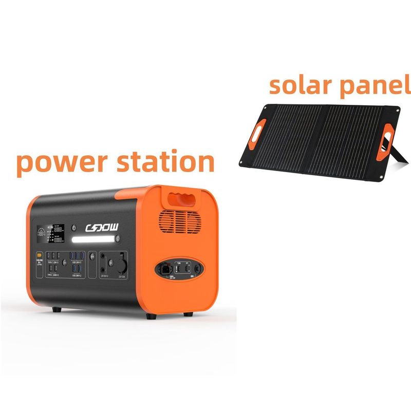 เครื่องผลิตพลังงานแสงอาทิตย์แบบพกพาที่ใช้ในการชาร์จเร็วสุด 2200W สําหรับอุปกรณ์ฉุกเฉินภายนอก AT22