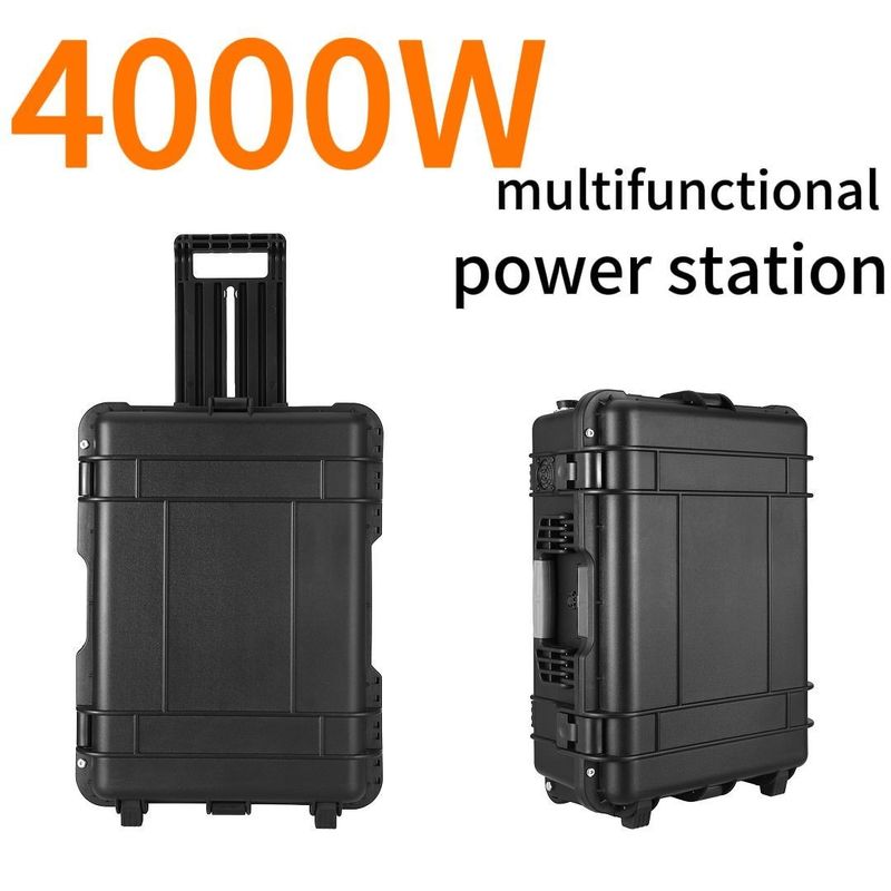 สถานที่พลังงานพกพา 4000W 220V 500wh Output Waveform AC Pure Sine Wave
