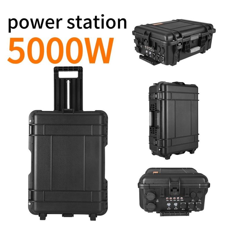 เครื่องกําเนิดมอเตอร์แสงอาทิตย์ 5000W สําหรับการเดินทางโดยไม่ขับเคลื่อนตัวเอง ABS สับสนธิ วัตถุดิบ Shell ชาร์จเวลา 6-7 ชั่วโมง