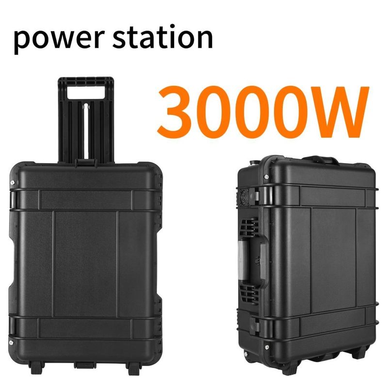 เครื่องผลิตไฟฟ้าฉุกเฉิน 3000W เครื่องผลิตไฟฟ้าพกพาที่มีชนิดโซเค็ต ใช้เวลาชาร์จทั้งหมด 6-7 ชั่วโมง