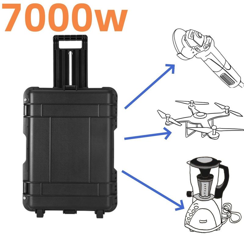 พลังงาน 7000W/6993wh โซลาร์เจนเนเตอร์สําหรับกลางแจ้ง 610*440*250 มม แสงกันระเบิด