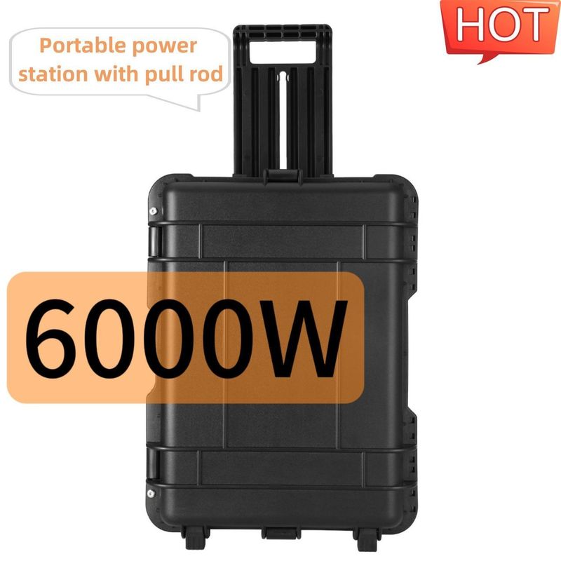 เครื่องผลิตพลังงานแสงอาทิตย์พกพาหลายประการขนาดสูงสุด 6000W สําหรับการแก้ไขพลังงานกลางแจ้ง