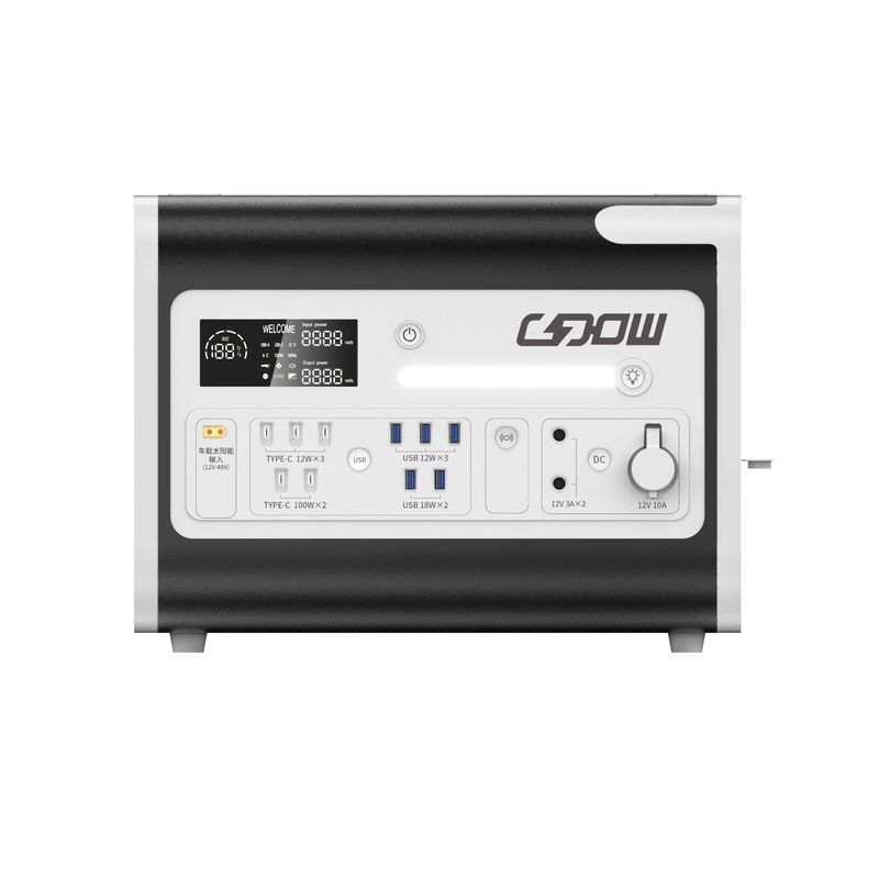 2200W การออกพลังงานแบบคงที่ สถานที่พลังงานพกพาสําหรับการเก็บพลังงานกลางแจ้ง