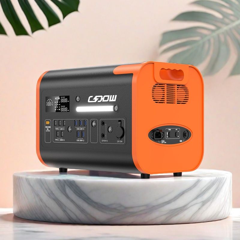 LiFePO4 แบตเตอรี่ พกพาสถานีพลังงาน 2000W 2200W สําหรับภายนอกเรือนเรือนฉุกเฉิน