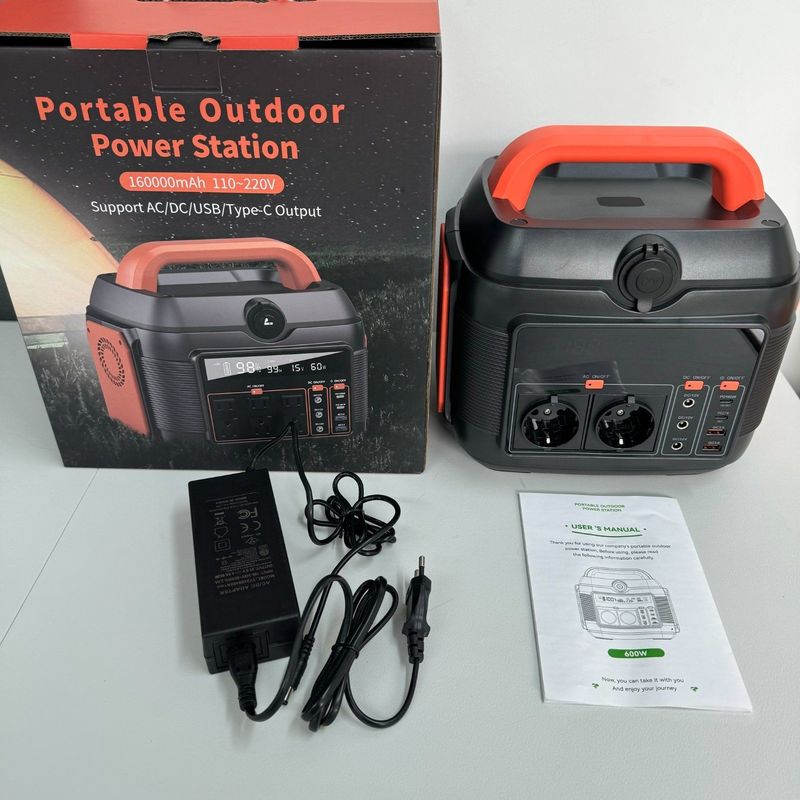 เครื่องกําเนิดพลังงานแสงอาทิตย์ 600W สําหรับโรงไฟฟ้าพกพากลางแจ้ง สามารถถอดได้ ไม่อาจ