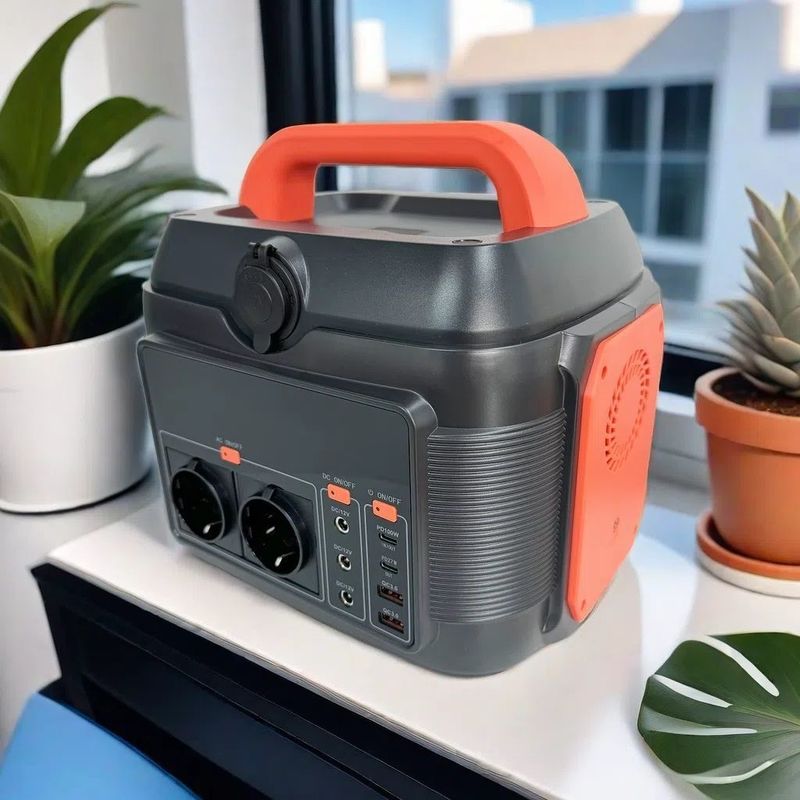 โรงไฟฟ้าพกพา 600W ถอนออก 576wh/14.4V/40ah ความจุแบตเตอรี่ โจรพลังแสงอาทิตย์