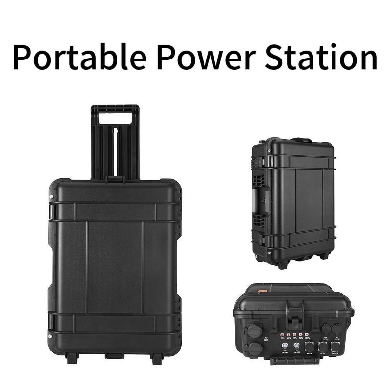AC Pure Sine Wave โซลาร์ โมบาย พลังงานไฟฟ้าที่มีผลิต 4000W และหลาย outlets