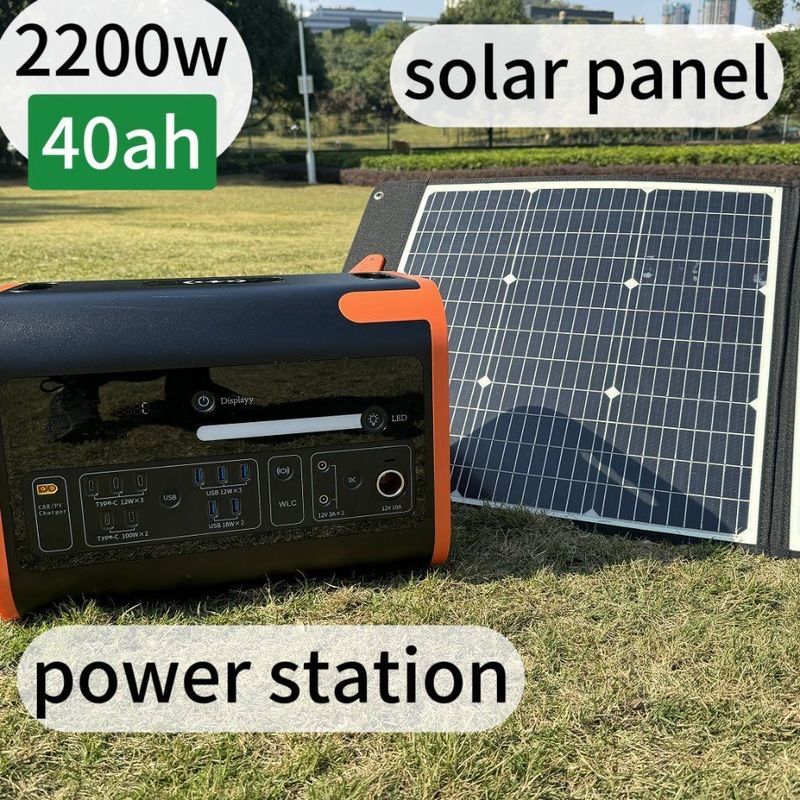 พลังงานคงที่ 2200W สามารถขับเคลื่อนโรงไฟฟ้าพกพา 4000W สําหรับฉุกเฉินและกลางแจ้ง