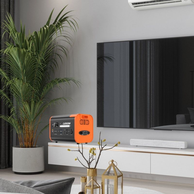 โรงไฟฟ้าฉุกเฉินทั้งหมดในหนึ่งแผ่นแสงอาทิตย์ 2200W/2400W ความจุขนาดใหญ่สําหรับกลางแจ้ง