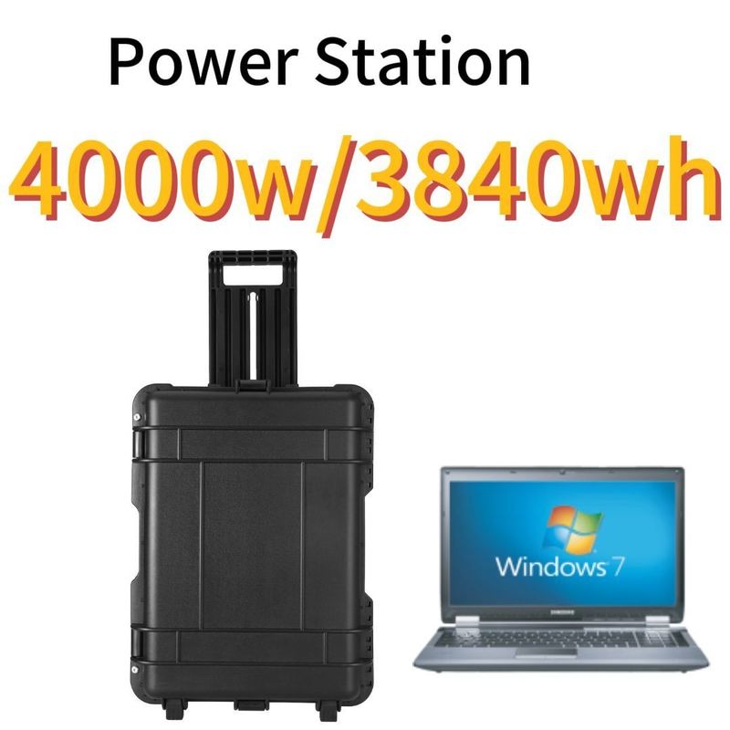 3840wh ภัณฑ์ประจําบ้าน การเก็บพลังงาน การจําหน่ายพลังงาน โรงไฟฟ้าพกพาขนาดใหญ่