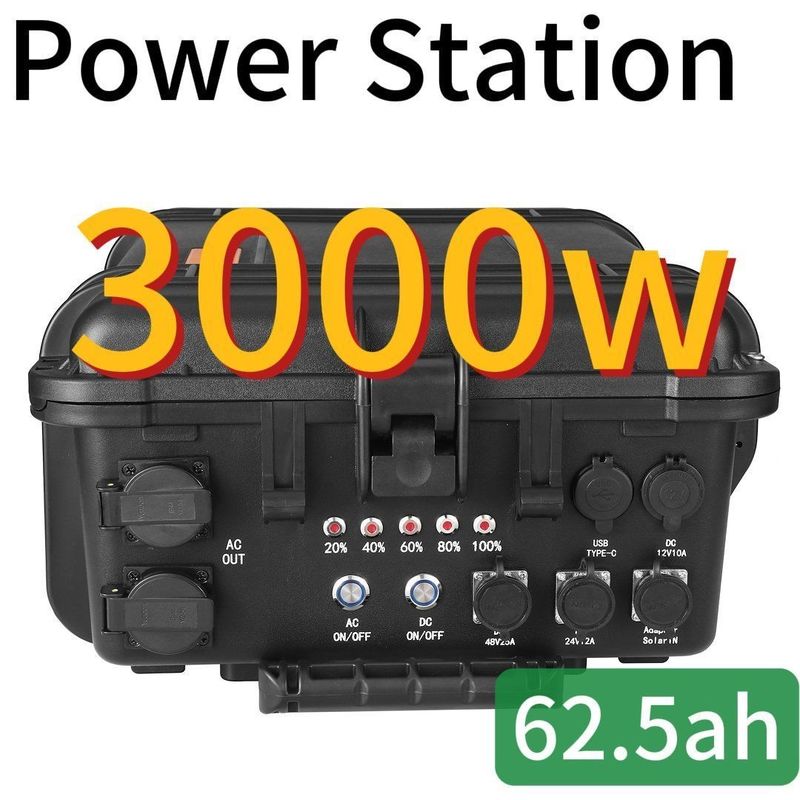 เครื่องบินดรออนพลังแสงอาทิตย์ฉุกเฉิน 3000W 62.5ah โรงไฟฟ้าที่มีการรับรอง CE.Un38.3