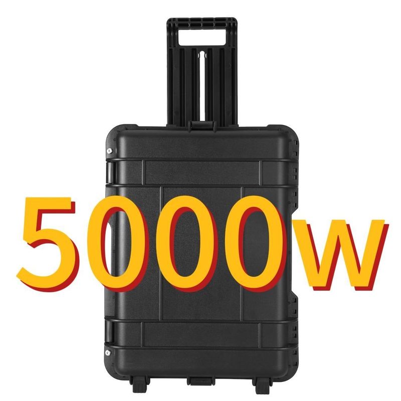 การชาร์จรถยนต์ 5000W/100ah แบตเตอรี่ลิตยูมจุขนาดใหญ่ โรงไฟฟ้าพลังแสงอาทิตย์สําหรับกลางแจ้ง
