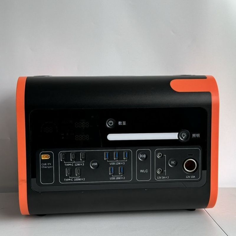 800W โซลาร์อินทุพ โทรศัพท์มือถือโรงไฟฟ้า 200W อินเวอร์เตอร์คลื่นไซน์บริสุทธิ์ 2200W ภายนอกฉุกเฉิน
